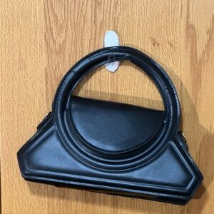 Circular Hand-Held Shaped Bag, Solid Color Minimalist Crossbody Bag